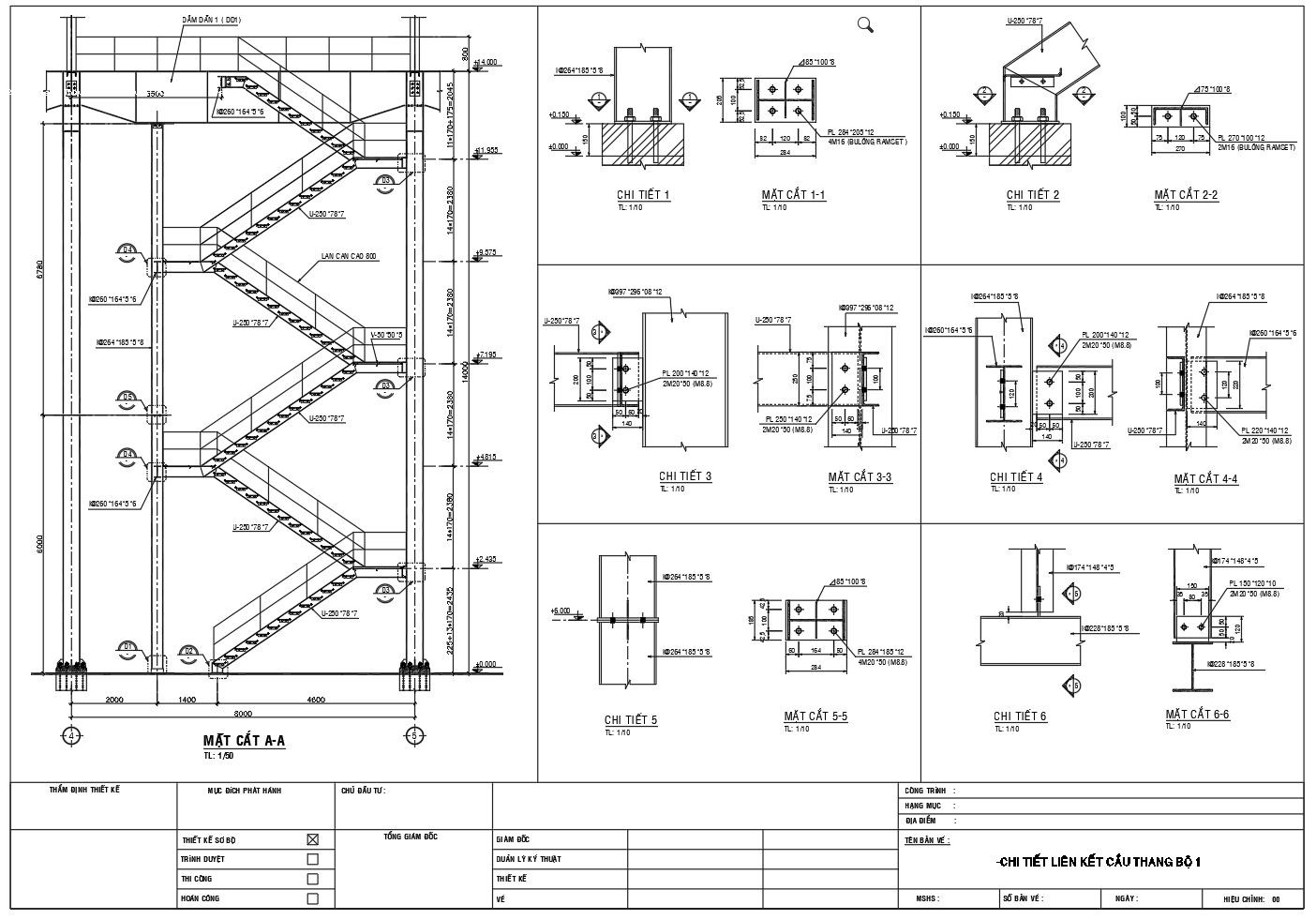 Bản vẽ Bản vẽ chi tiết các mẫu cầu thang thép bao gồm thang bộ, thang thoát hiểm, thang xoắn, thang lồng...