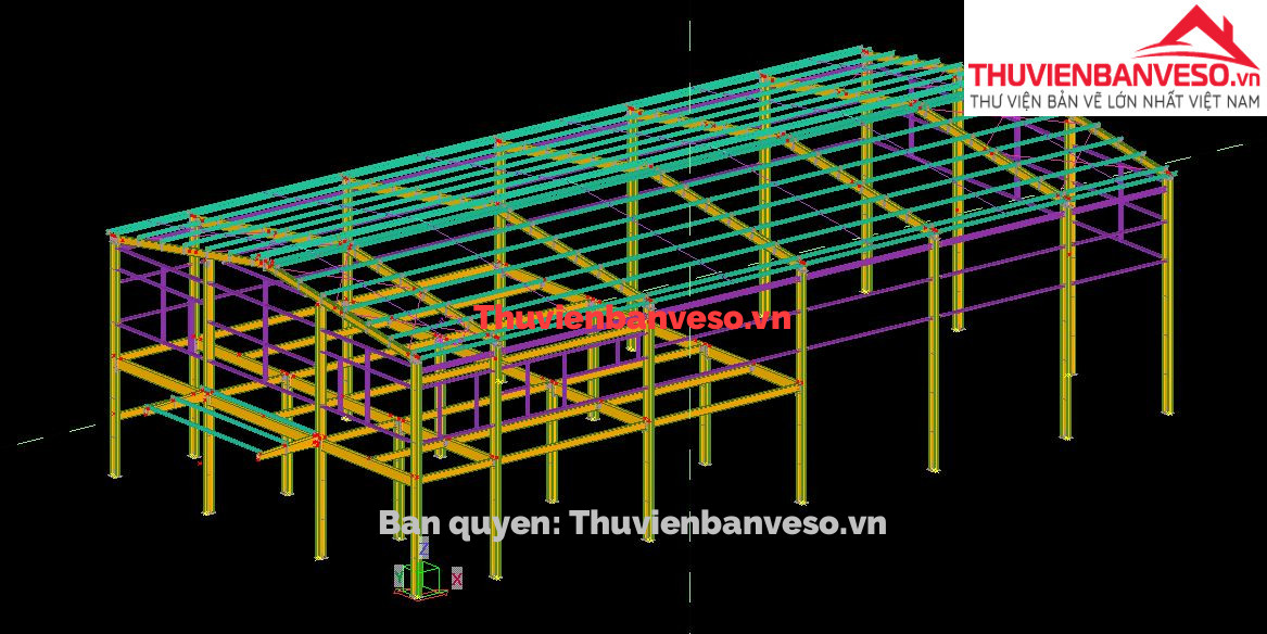Bản vẽ File Tekla Nhà xưởng