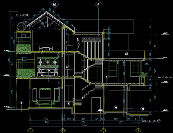 Bản vẽ Nhà biệt thự 3 tầng kích thước 15x7.9, full kiến trúc