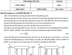 Bản vẽ BẢNG TÍNH LÚN MÓNG CỌC THEO PHƯƠNG PHÁP CỘNG LÚN CÁC LỚP PHÂN TỐ