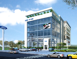 Bản vẽ Tòa nhà city ford,  tòa nhà 6 tầng bằng kết cấu khung thép, đầy đủ toàn bộ các bộ môn thiết kế