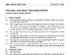 Bản vẽ Tiêu chuẩn thiết kế  tải trọng và tác động - 2737:1995