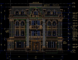 Bản vẽ Dinh thự 4 tầng, kích thước 16x12m, full kiến trúc, kết cấu, điện nước, điều hóa