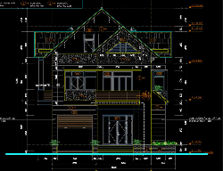Bản vẽ Biệt thự 3 tầng, 9x12.8m, đầy đủ bạn vẽ kiến trúc, kết cấu, điện nước.