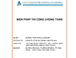 Bản vẽ Biện pháp thi công chấm thấm,  trình tự chống thấm, chi tiết và dễ hiểu