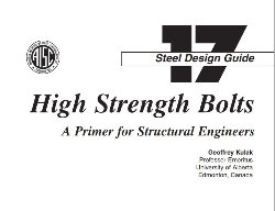 Bản vẽ AISC Design Guide 17 - High Strength Bolts - A Primer for Structural Engineers
