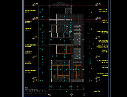Bản vẽ Nhà lô phố kích thước 6x15m, cao 3 tầng, full bản vẽ KT, KC, điện nước, nội thất