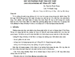 Bản vẽ Một số phương pháp tính cốt thép cho vách phẳng bê tông cốt thép
