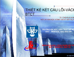 Bản vẽ Thiết kế kết cấu lõi vách bê tông cốt thép - trường đại học kiến trúc