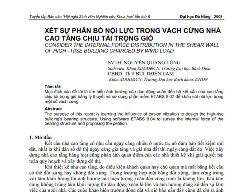Bản vẽ XÉT SỰ PHÂN BỐ NỘI LỰC TRONG VÁCH CỨNG NHÀ CAO TẦNG CHỊU TẢI TRỌNG GIÓ