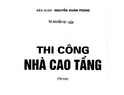 Bản vẽ Giáo trình thi công nhà cao tầng -Nguyễn Xuân Trọng