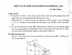 Bản vẽ Cách tính toán móng đài đơn 3 cọc