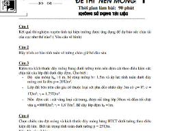 Bản vẽ Bộ đề thi nền móng - đại học xây dựng