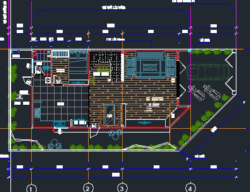 Bản vẽ Nhà 9X20 thiết kế hiện đại sân vường