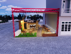 Bản vẽ Tiệm cafe mặt phố