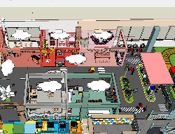 Bản vẽ Thư viện game, trò chơi siêu thị, đồ chơi (file sketchup)