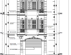 Bản vẽ nhà phố 4 tầng