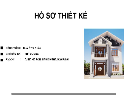 Bản vẽ Nhà 2 tầng mái Thái 8x10m