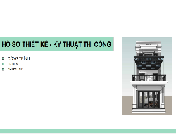 Bản vẽ Nhà phố 3 tầng tân cổ điển