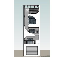 Bản vẽ Nhà phố 5 tầng full kiến trúc + phối cảnh