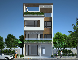 Bản vẽ Bản vẽ nhà phố 4 tầng 8x20m (full hồ sơ thi công kiến trúc, kết cấu, điện nước)
