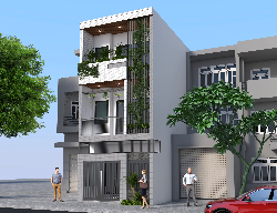 Bản vẽ Bản vẽ nhà phố 3 tầng 5x17m (full hồ sơ thi công kiến trúc, kết cấu, điện nước)