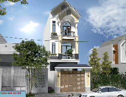 Bản vẽ Bản vẽ nhà phố 3 tầng 4x17m full kiến trúc kết cấu phối cảnh