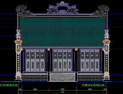 Bản vẽ Bản vẽ autocad thiết kế kiến trúc Nhà thờ họ 3 gian 9x11m