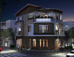 Bản vẽ Bản vẽ thiết kế biệt thự góc 3 tầng kích thước 8x15m