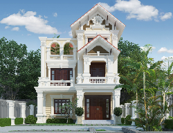Bản vẽ File 3dmax phối cảnh biệt thự tân cổ điển
