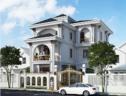 Bản vẽ Bản vẽ biệt thự tân cổ điển kích thước 11.6x16m (full kiến trúc + phối cảnh)