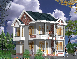 Bản vẽ Biệt thự 2 tầng 8x12m