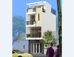 Bản vẽ Bản vẽ kiến trúc nhà phố 4 tầng 3x12m (có phối cảnh)