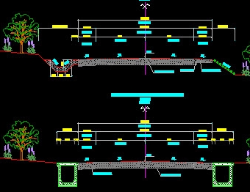 Bản vẽ Hồ sơ mẫu tuyến + cầu đường Châu Thôn - Tân Xuân, thuộc các huyện miền Tây Nghệ An, có mặt cắt ngang