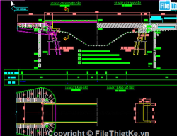 Bản vẽ Bản vẽ cầu Km7+127.80, 1 nhip dầm T 33m, Khổ cầu B=6+2x0.5m thuộc huyện Nghĩa Đàn, Nghệ An