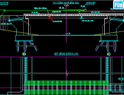 Bản vẽ Bản vẽ cầu Đông Lạnh - Km1+438.98, 1 nhịp bản 18m, Khổ cầu B=10+2x0.5m thuộc địa phận huyện Nghi Lộc