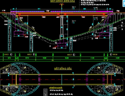 Bản vẽ Bản vẽ cầu Khe Muỗng - Km8+773.52, 2 nhịp dầm T 33m, Khổ cầu B=7+2x0.5m thuộc huyện Tương Dương, tỉn