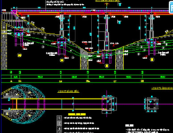 Bản vẽ Bản vẽ cầu Huổi Nguyên - Km11+794.26, 4 nhịp dầm T 33m, Khổ cầu B=7+2x0.5m, thuộc huyện Tương Dương,