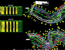 Bản vẽ Bản vẽ thiết kế thi công tuyến+cống+tràn rọ đá trên đường giao thông có mặt cắt ngang B=6m