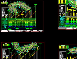 Bản vẽ Bản vẽ tuyến + cống trên đường có mặt cắt ngang B=7+2x0.75m
