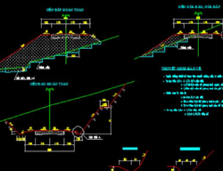 Bản vẽ Bản vẽ thiết kế cơ sở tuyến+cầu trên đường giao thông có mặt cắt ngang B=3.5+2x1.25m