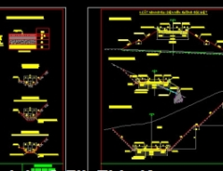 Bản vẽ Bản vẽ thiết kế điển hình đường cấp 3 đồng bằng có mặt cắt ngang B=12m