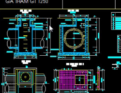 Bản vẽ Bản vẽ thiết kế chi tiết ga thăm cống D1250