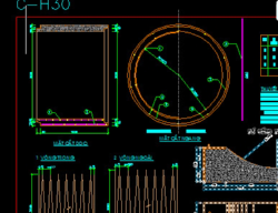 Bản vẽ Bản vẽ chi tiết cốt thép ống cống tròn BTCT D2000, tải trọng C, chiều dài L=1m