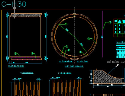 Bản vẽ Bản vẽ chi tiết cốt thép ống cống tròn BTCT D1500, tải trọng C, chiều dài L=1m