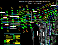 Bản vẽ Bản vẽ thiết kế nút giao với đường tránh Vinh đầy đủ các hạng mục