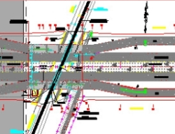 Bản vẽ Bản vẽ thiết kế nút giao với đường sắt tại Km304 đầy đủ các hạng mục