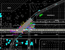 Bản vẽ Bản vẽ thiết kế đường ngang giao với đường sắt có rào chắn đầy đủ các hạng mục