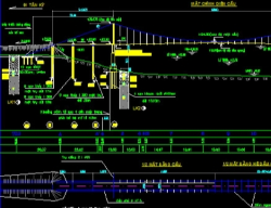 Bản vẽ Bản vẽ cầu treo dây võng dài 120m khổ cầu 2,3m đầy đủ các hạng mục