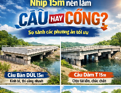 Bản vẽ Nhịp 15m nên làm cầu hay cống – So sánh các phương án tối ưu nhất hiện nay